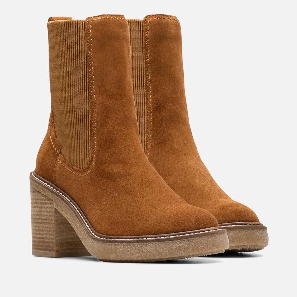 undefined CLARKS WOMEN'S CASSIANO TOP SUEDE CHELSEA BOOTS 2