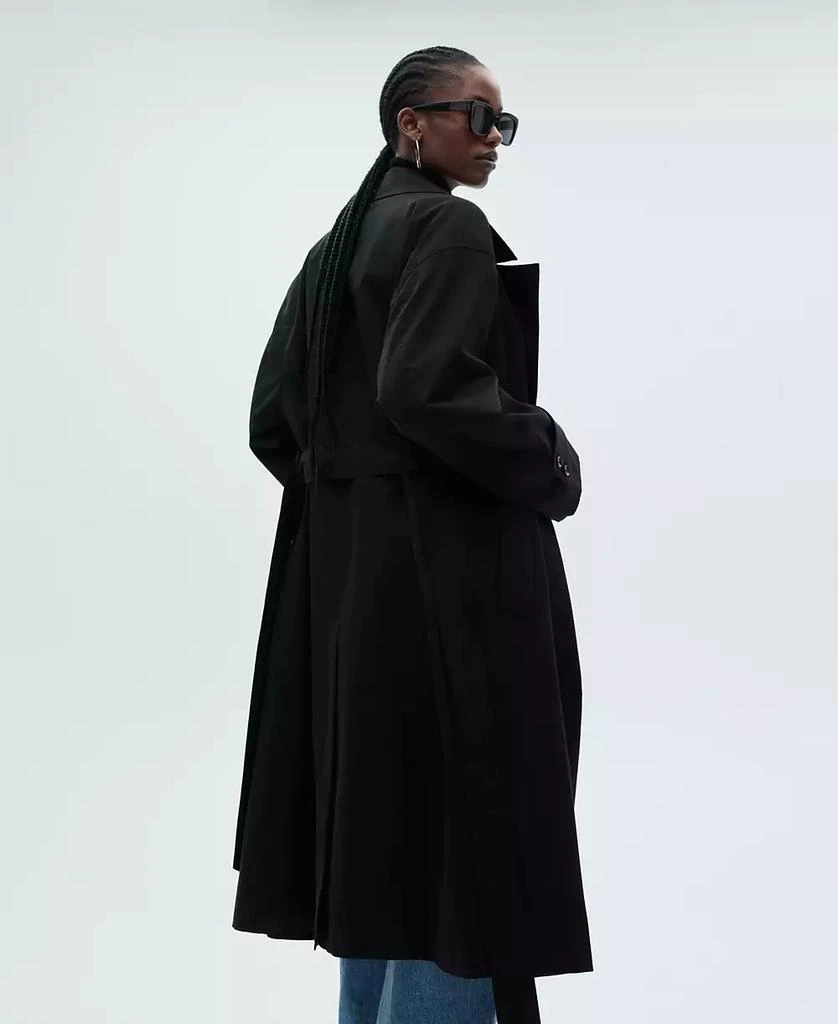Mango Women's Long Oversized Double-Breasted Trench Coat 2