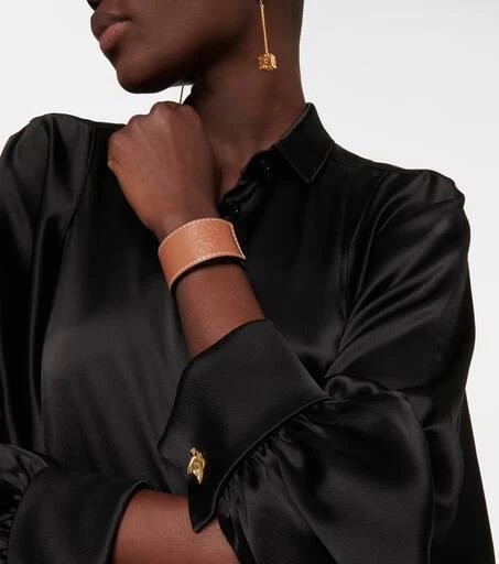 Loewe Anagram leather snap bracelet 3