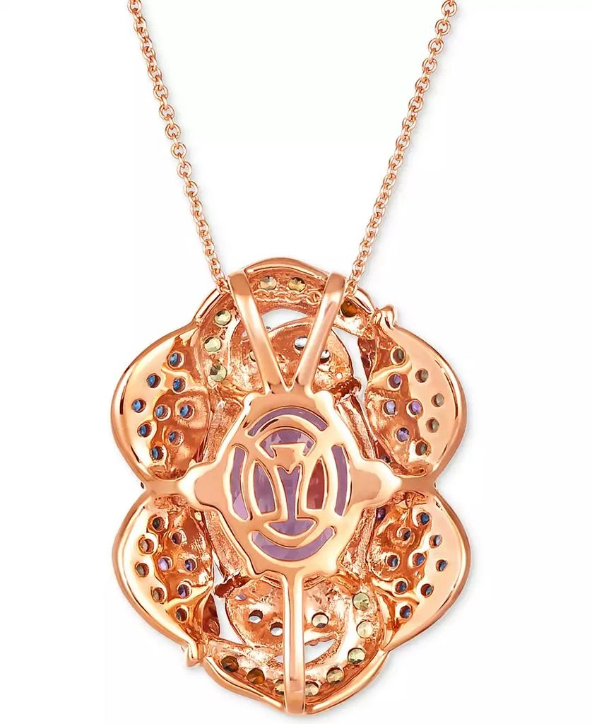 Le Vian Crazy Collection® Multi-Gemstone Flower Inspired 20" Adjustable Pendant Necklace (7-7/8 ct. t.w.) in 14k Rose Gold 2