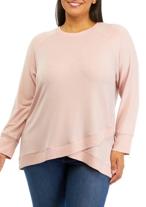 WORKSHOP Republic Clothing Republic Clothing Plus Size Asymmetricl French Terry Top 1