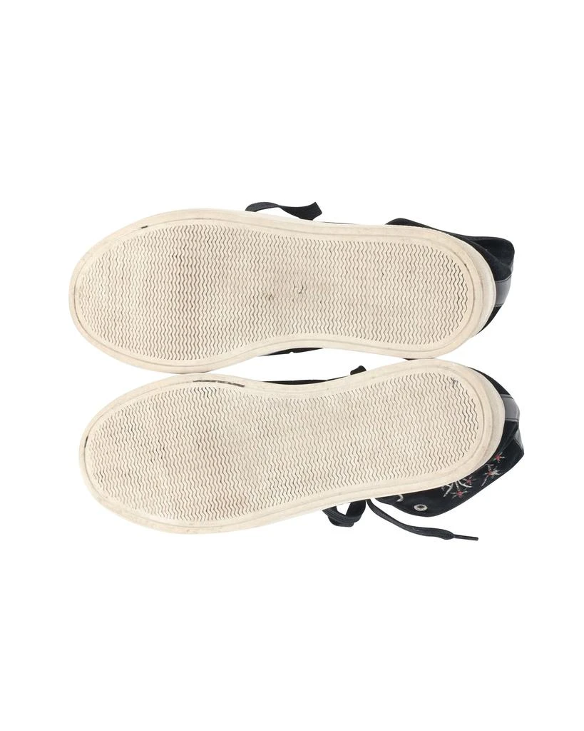 MOTHER OF PEARL Mother Of Pearl Embroidered High Top Sneakers in Black Patent Leather and Suede 6