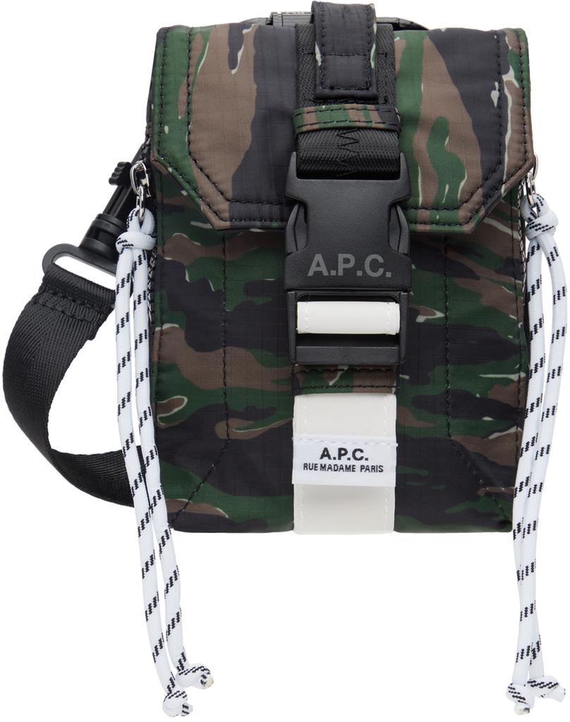 【送料関税込】A.P.C. Khaki Trek Crossbody Pouch Khaki Trek Crossbody Pouch by A.P.C. on Sale