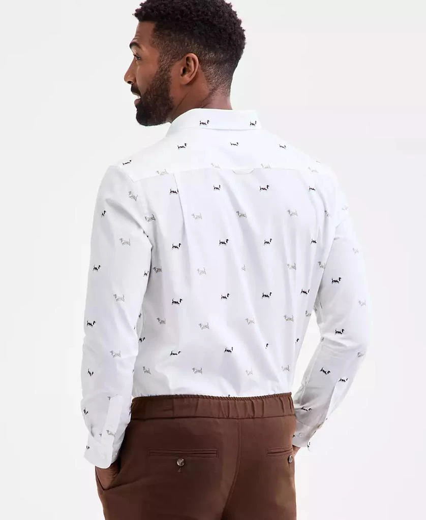 Club Room Long Sleeve Basset Hound Print Button-Down Shirt, Macy's Exclusive 2