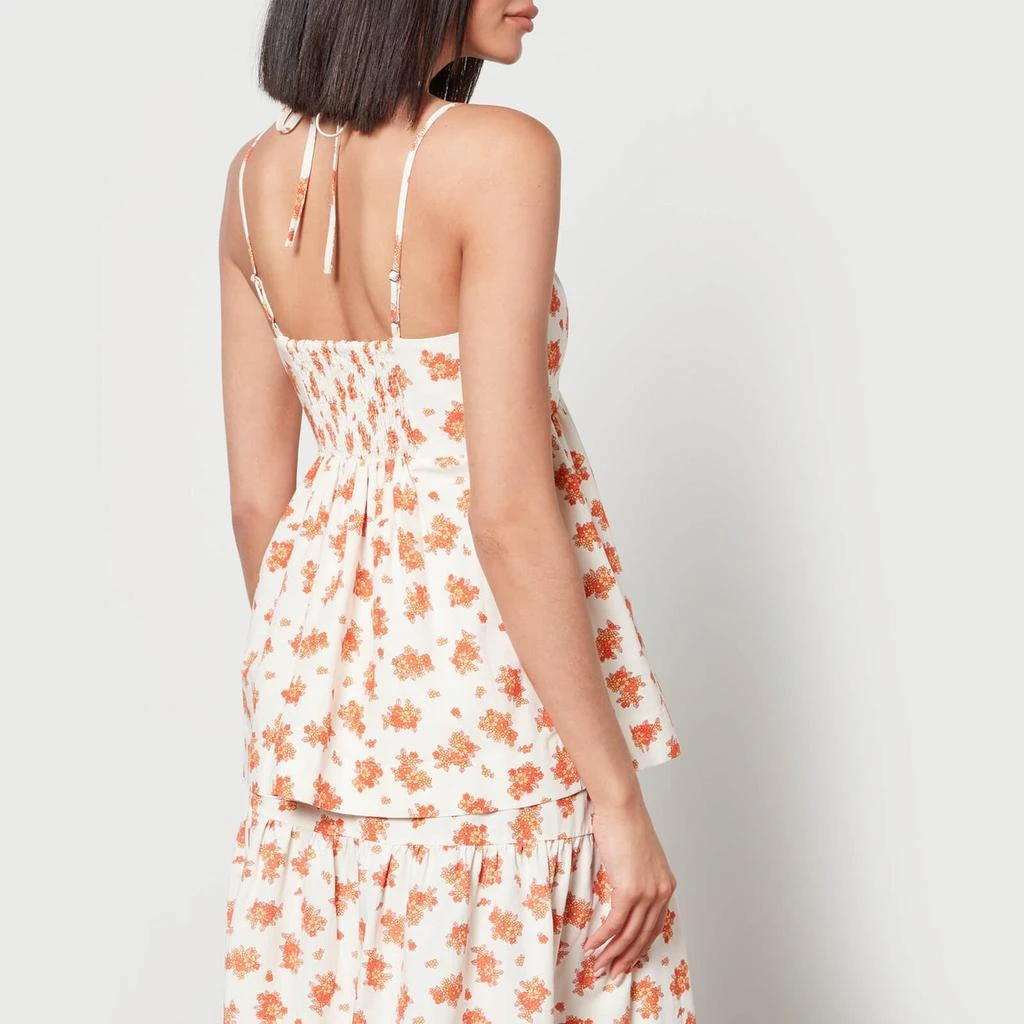 Aligne Aligne Horti Cutout Floral-Print Poplin Top 2