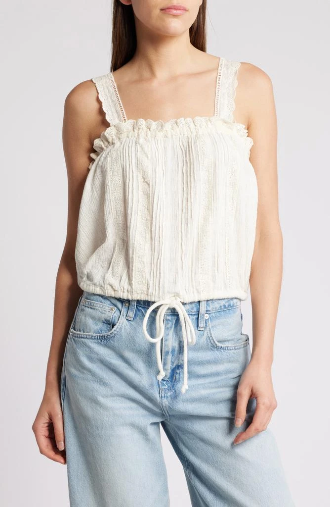 Free People Because of You Cotton & Linen Drawstring Waist Camisole 1
