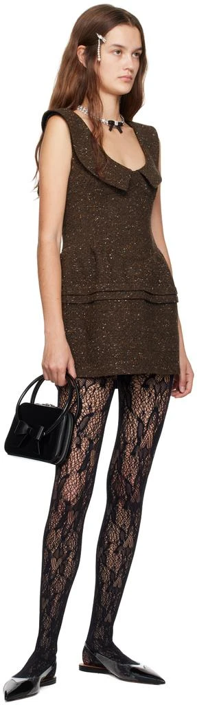 Shushu/Tong SSENSE Exclusive Silver YVMIN Edition Rubber Bow Crystal Choker 3