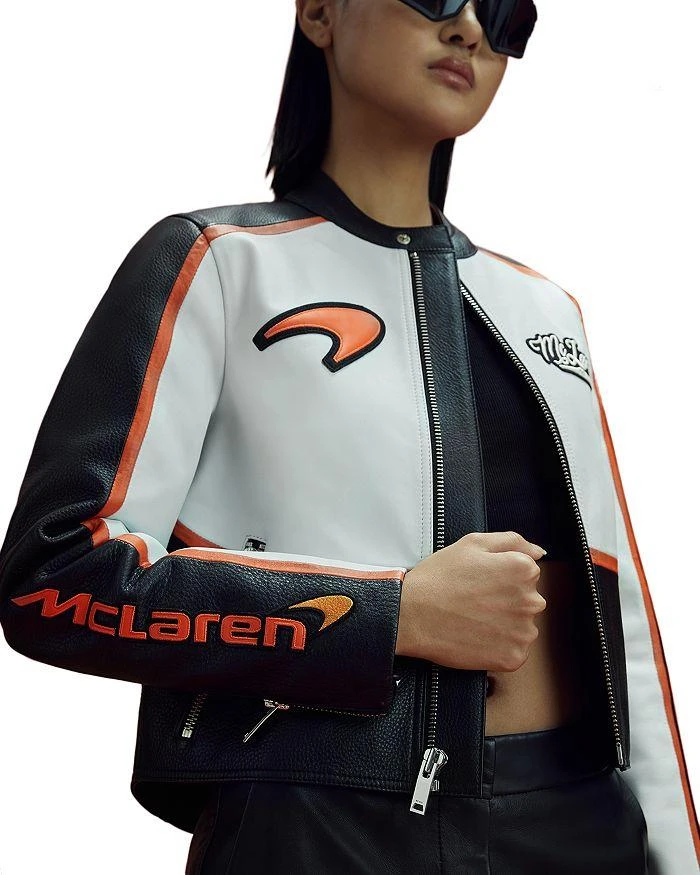REISS x McLaren Racing Peak Leather Biker Jacket 4