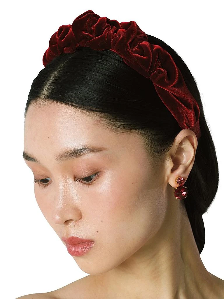 Jennifer Behr Lia Velvet Gathered Headband 2