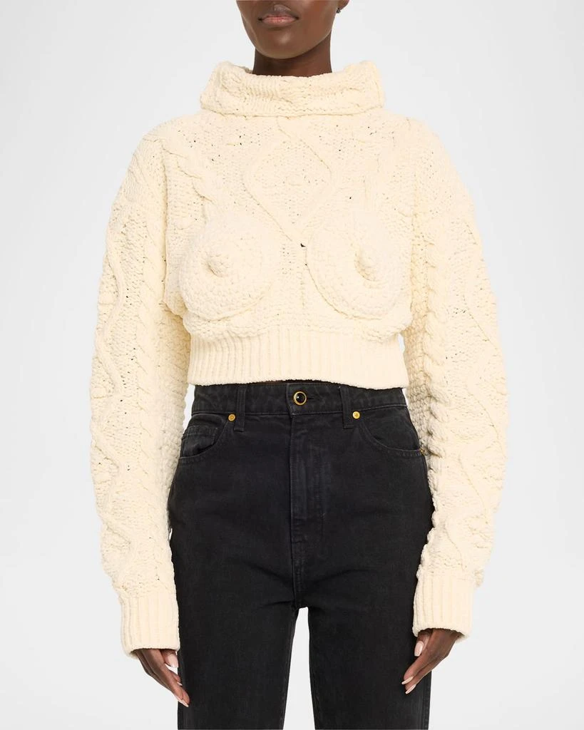 Jean Paul Gaultier Conical Bra Turtleneck Crop Sweater 4