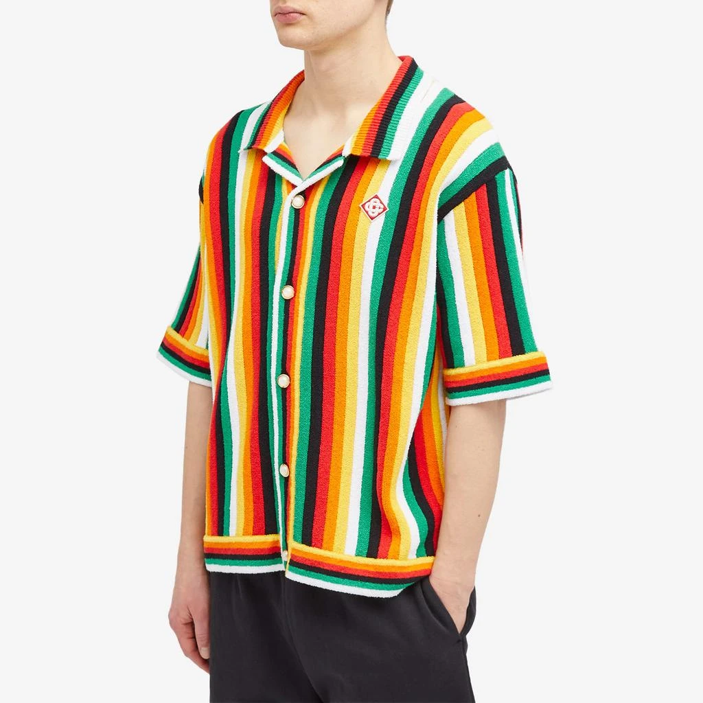 Casablanca Casablanca Striped Towelling Short Sleeve Shirt 2