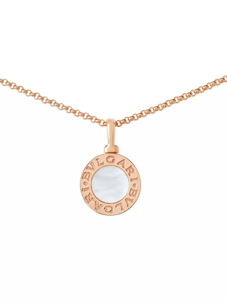 BVLGARI Classic 18K Rose Gold & Mother-of-Pearl Pendant Necklace 4