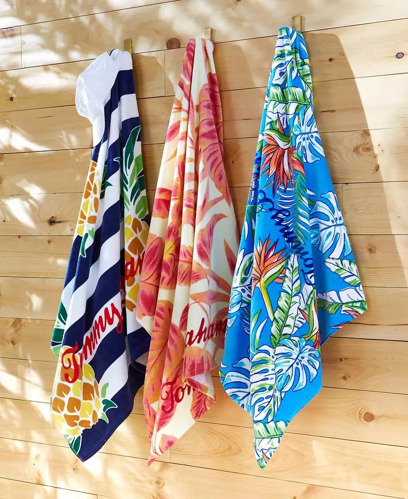 Tommy Bahama Home Leafy Paradise Cotton Oversized Beach Towel, 72" x 36" 5