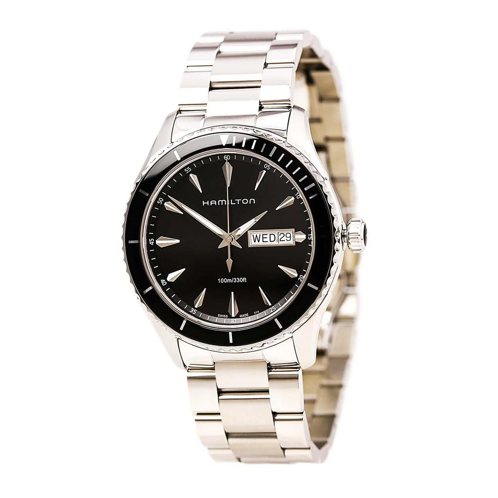 Hamilton Hamilton H37511131 Men's Jazzmaster Seaview Black Dial Steel Bracelet Watch 1