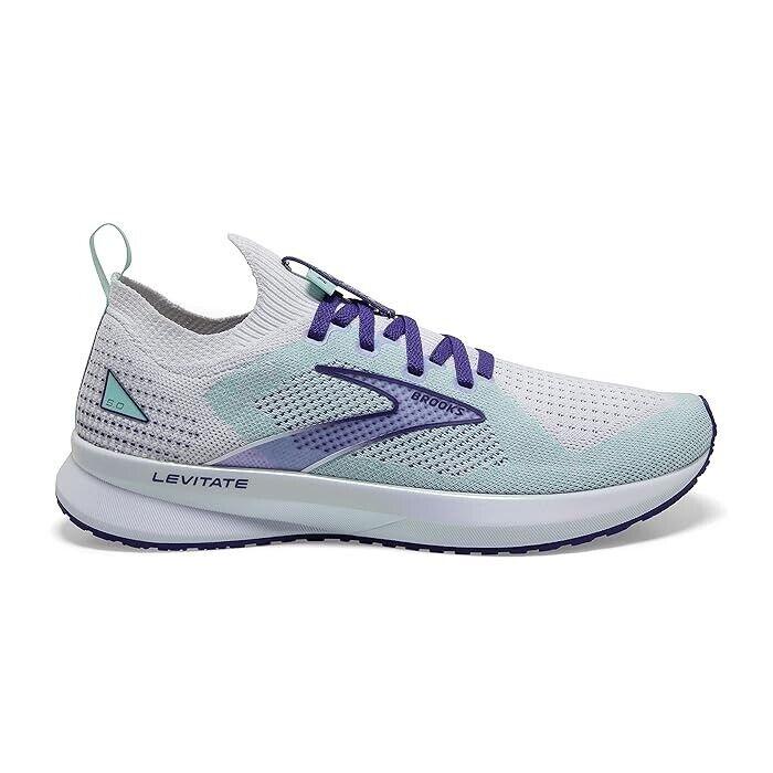 Brooks Brooks Levitate Stealthfit 5 120359-1B-127 Women White Navy Running Shoe EEE1511