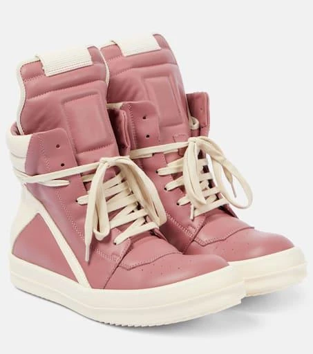 Rick Owens Geobasket leather high-top sneakers 1