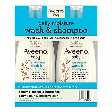 Aveeno Aveeno Baby 2-in-1 Wash and Shampoo, 18 fl. oz., 2 pk.