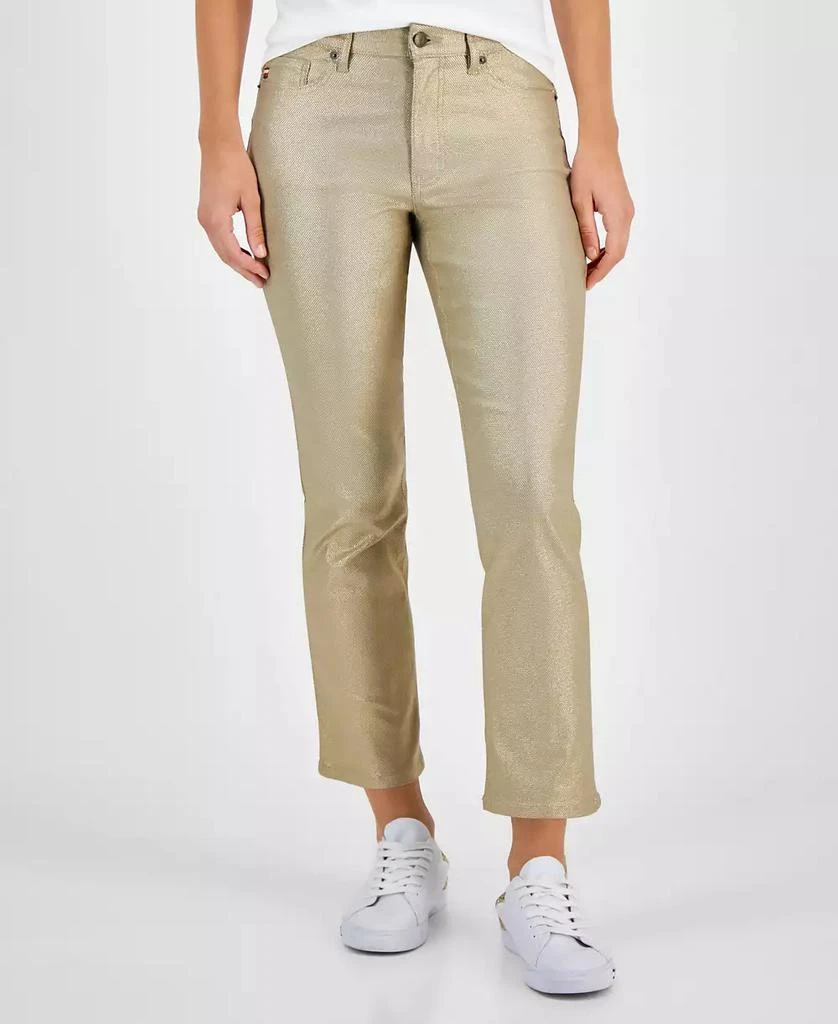 Tommy Hilfiger Women's Tribeca Foil Straight-Leg Jeans 1