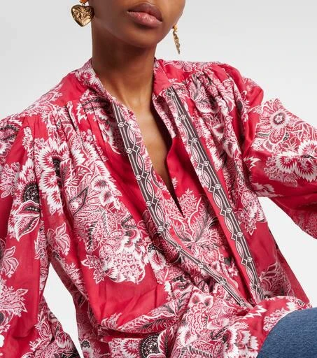 ETRO Printed cotton and silk blouse 4