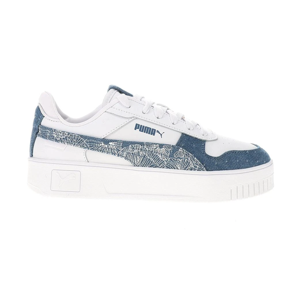 Puma Carina Street Denim Graphic Lace Up Sneakers