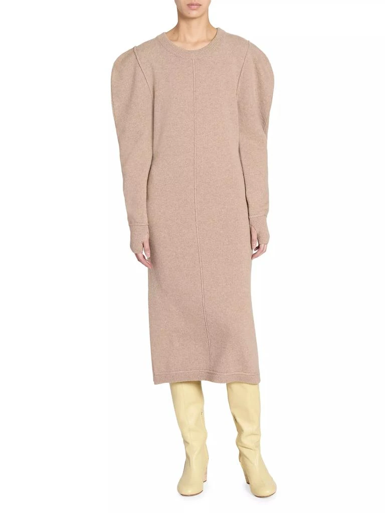 Lemaire Wool Seamed Crewneck Midi-Dress 3