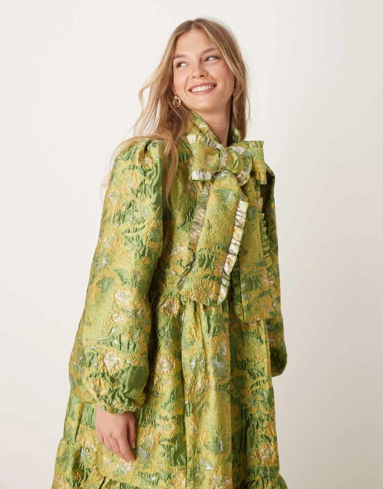 Sister Jane Sister Jane jacquard bow maxi dress in green - Dresses & Skirts  - Free Shipping - BeyondStyle