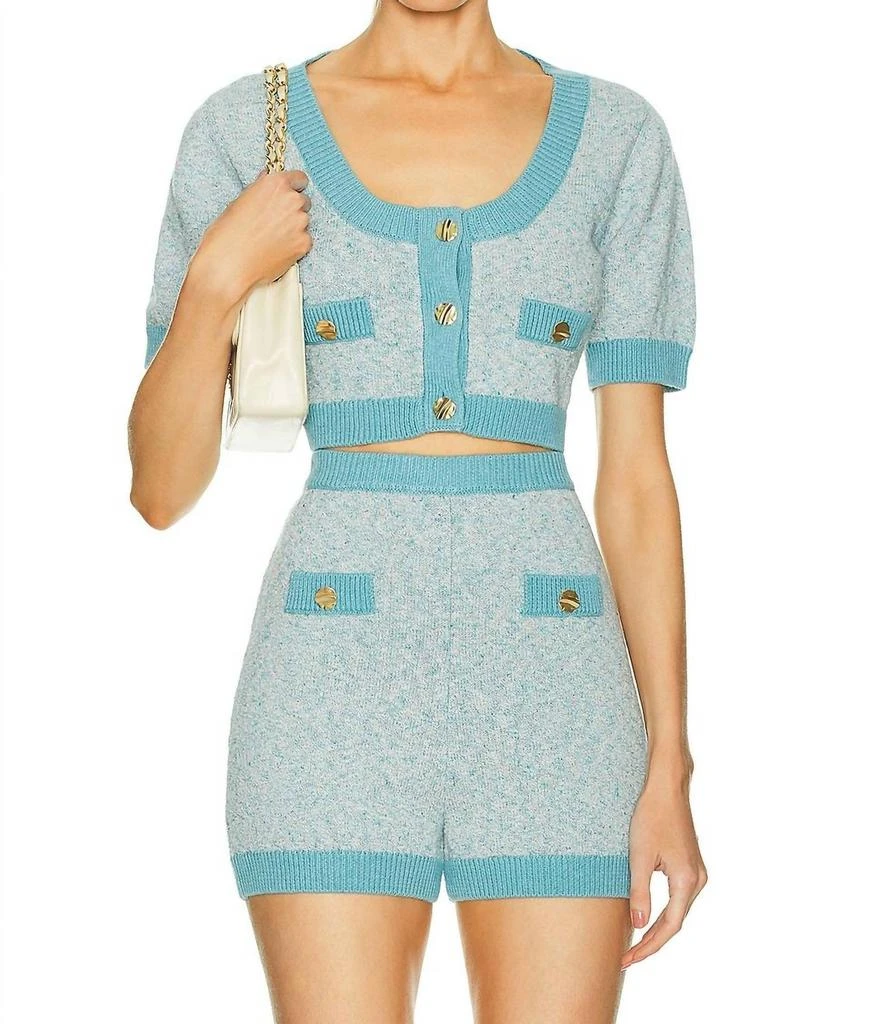 Matthew Bruch Matthew Bruch - Tweed Knit Apron Crop Top