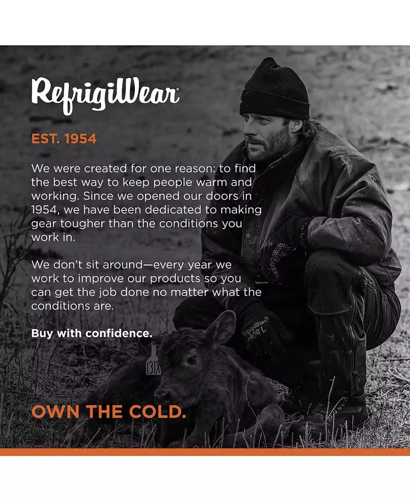 RefrigiWear Men's Herringbone Grip Glove - Durable Non-Slip Work Gloves for Cold Conditions, Pack of 12 Pairs 4