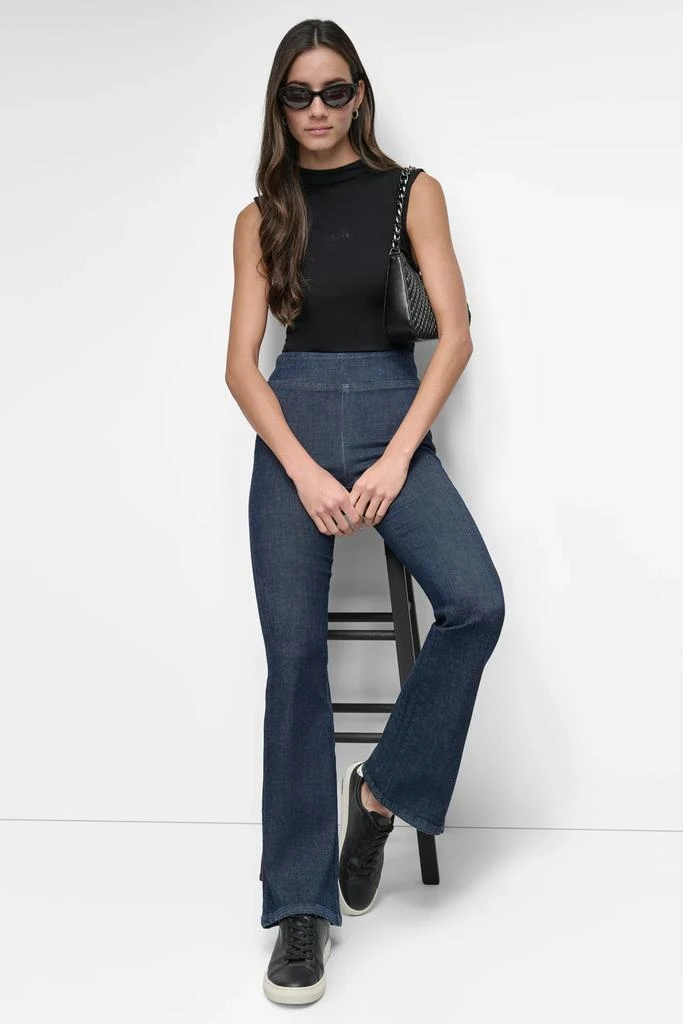 DKNY HIGH RISE PULL ON FLARE PANT 4