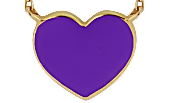 Bony Levy BLG 14K Gold Enamel Heart Pendant Necklace
