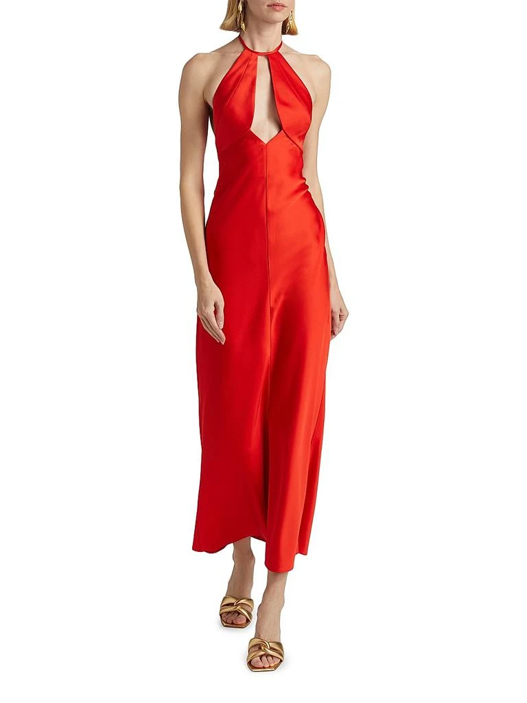 Significant Other Becca Satin Halterneck Midi-Dress 2