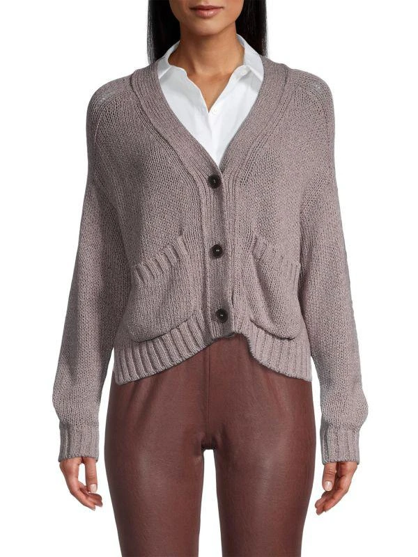 Brochu Walker Cropped Knit Cardigan 1