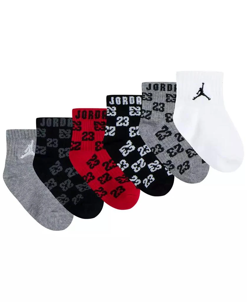 Jordan Baby and Toddler Monogram Socks, 6-Pack