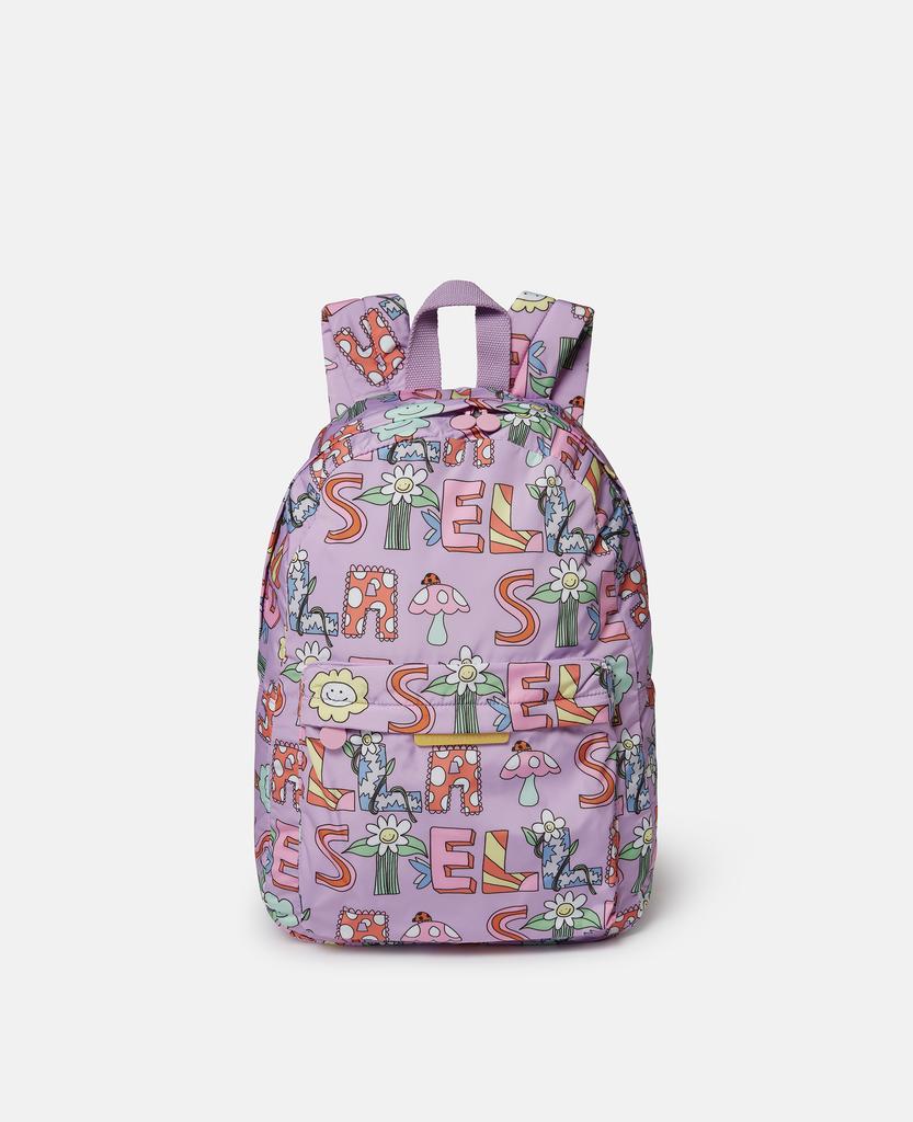 Stella McCartney Stella McCartney - Stella Woodland Lettering Backpack, Purple