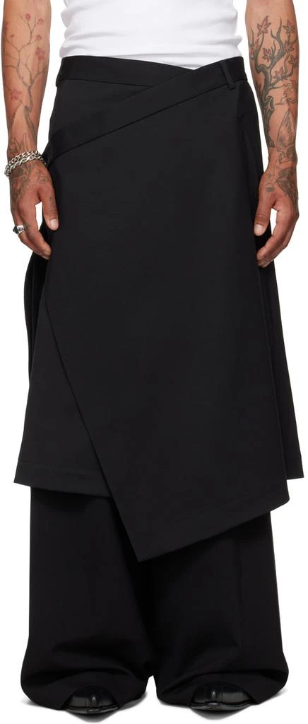 LU'U DAN Black Apron Skirt 1