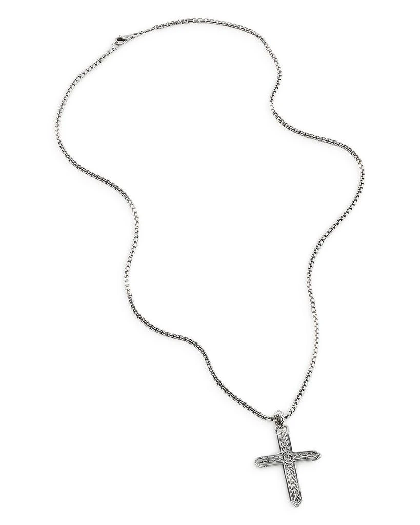 John Hardy Men's Sterling Silver Classic Chain Cross Pendant Necklace, 22" 10