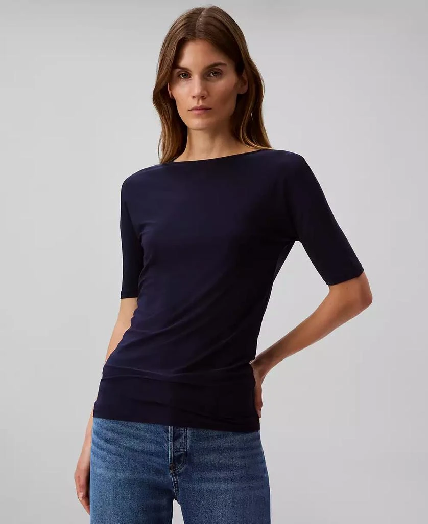 Calvin Klein Women's Stretch Slim-Fit Short-Sleeve Tee 1