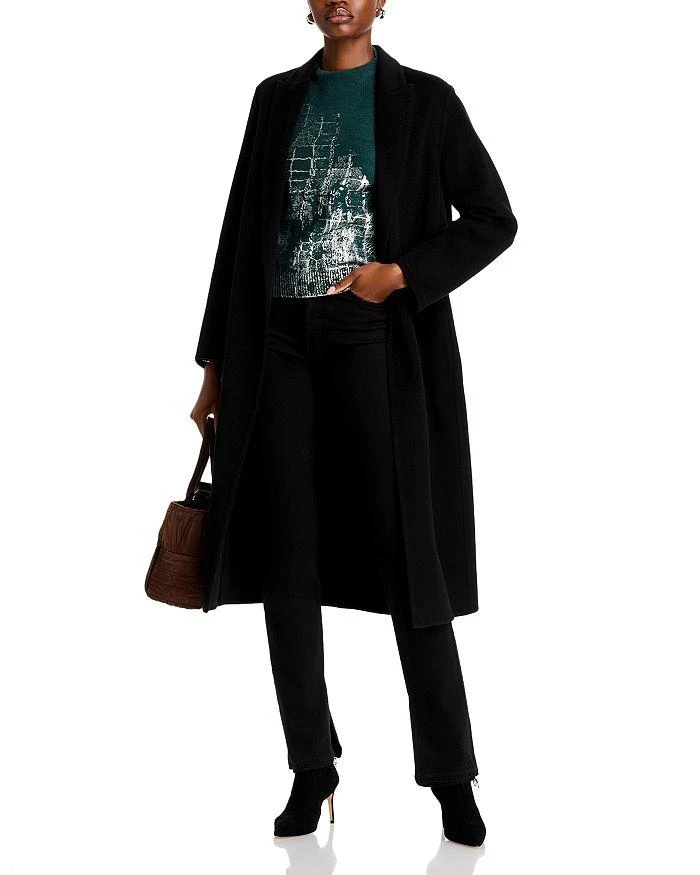 Adrienne Landau Crocodile Foil Print Funnel Neck Sweater 2