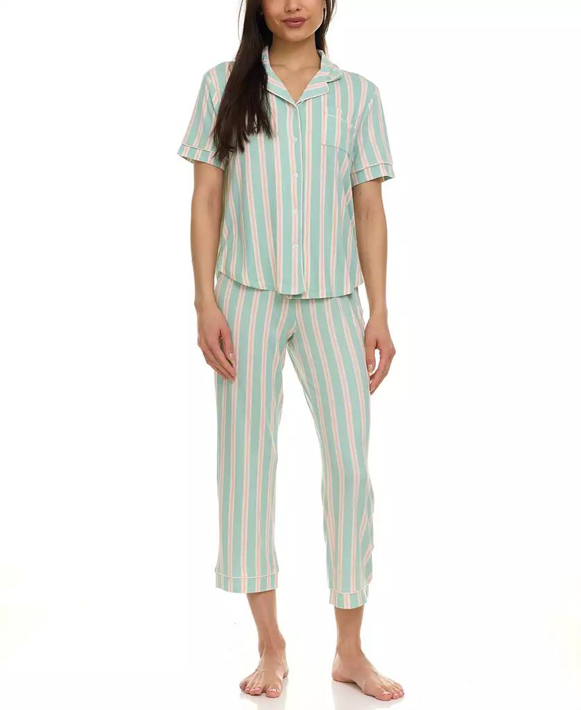 Flora Nikrooz Women's Annie Printed Capri Pajama Set