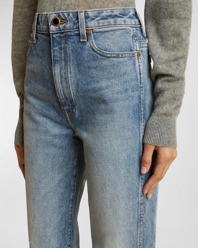 Khaite Danielle High-Rise Straight-Leg Jeans 6