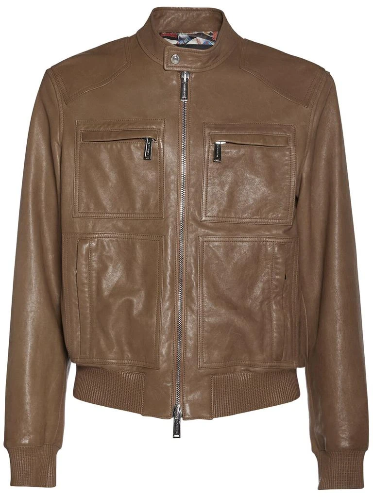 DSQUARED2 Rocco Siffredi Leather Zip Jacket 1