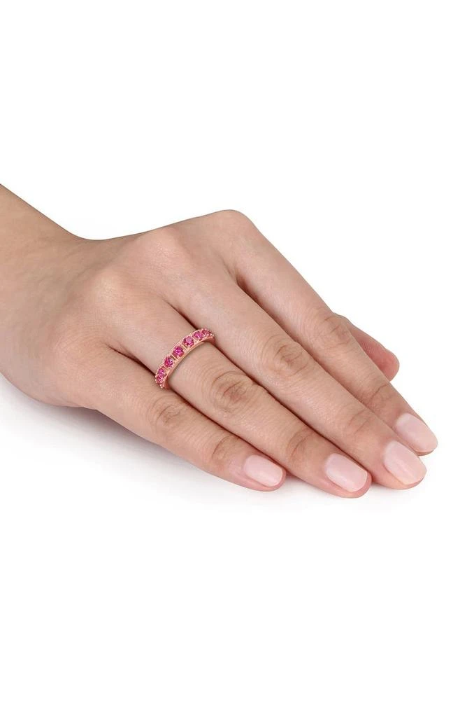 DELMAR Sterling Silver Created Ruby Ring 3