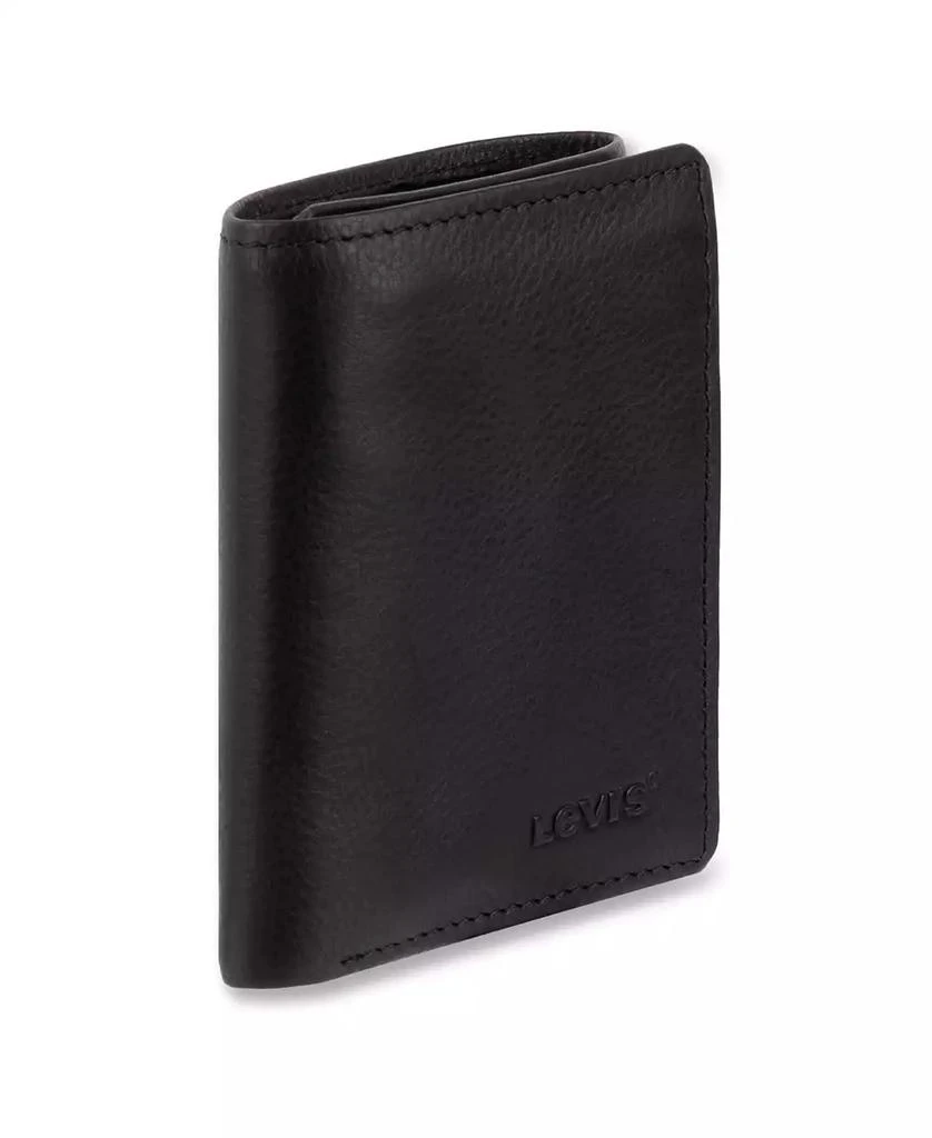 Levi's Men's RFID Genuine Leather Trifold Wallet with Hidden Zipper Pocket 2