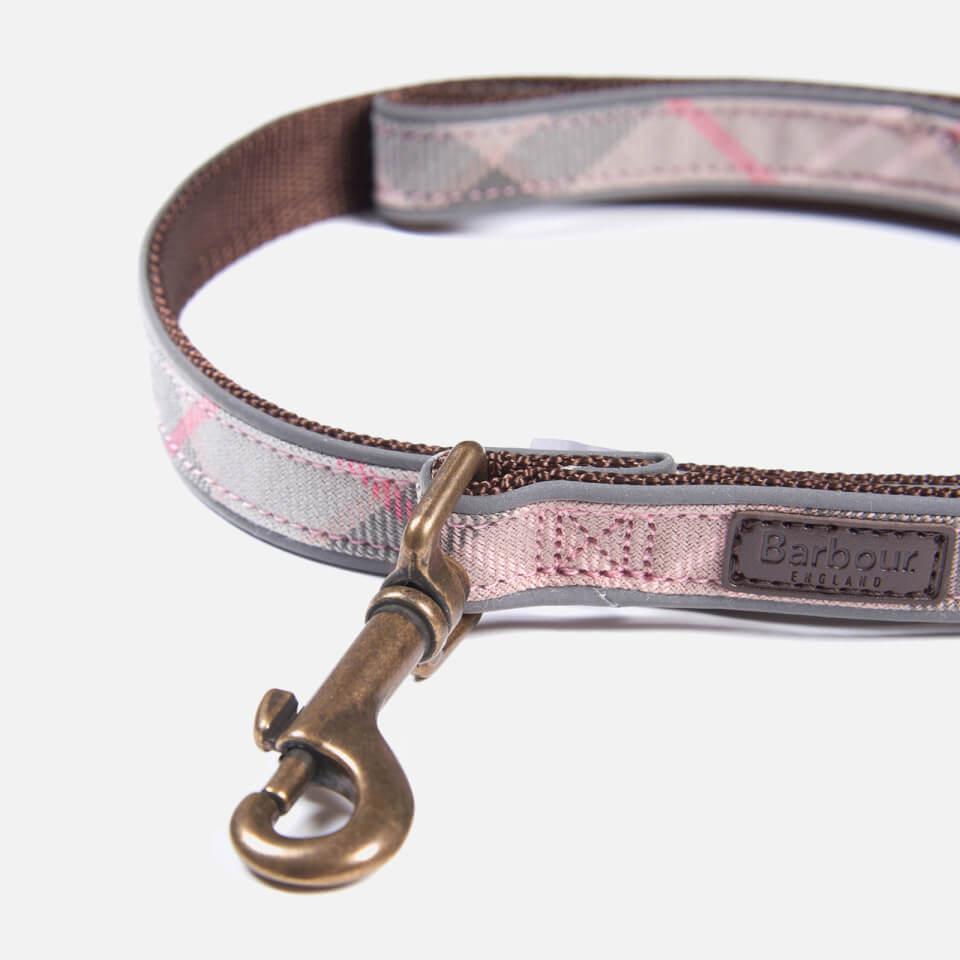 Barbour Barbour Reflective Tartan Dog Collar - Taupe/Pink Tartan