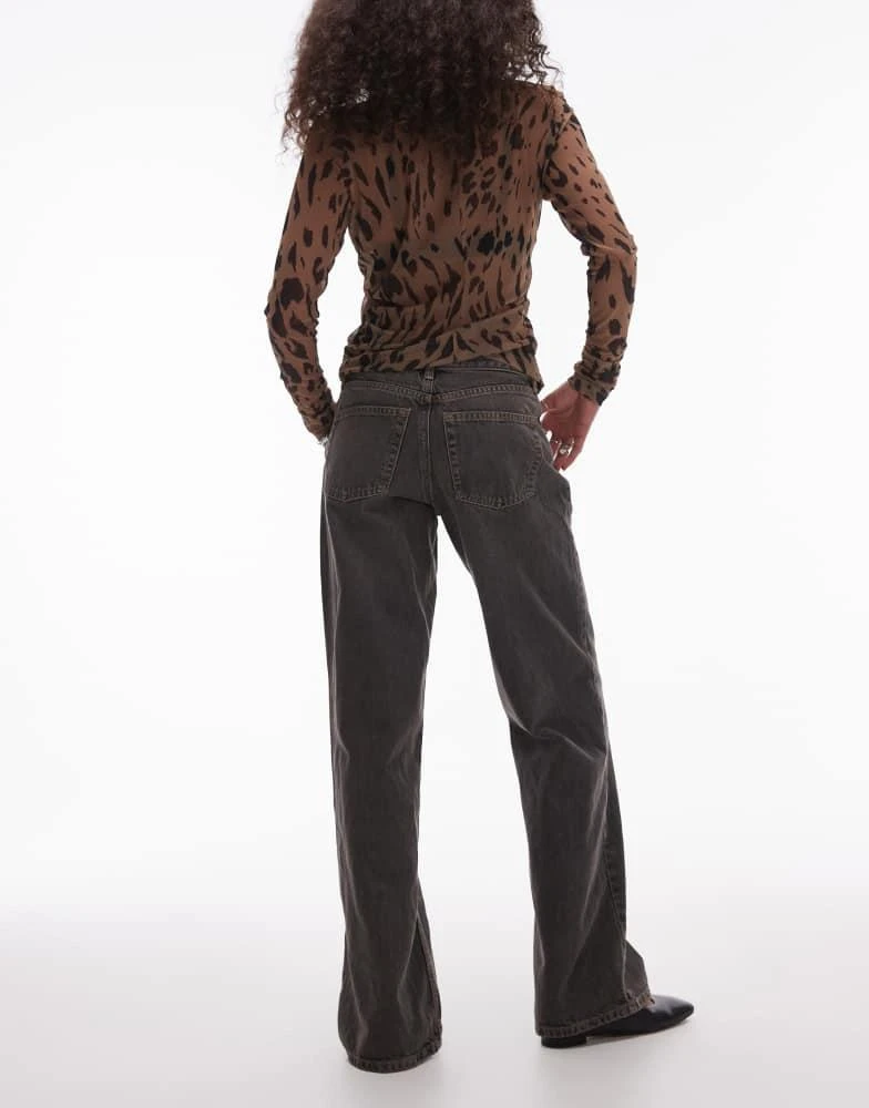 Topshop Topshop Ember low rise wide leg jean in vintage grey 2