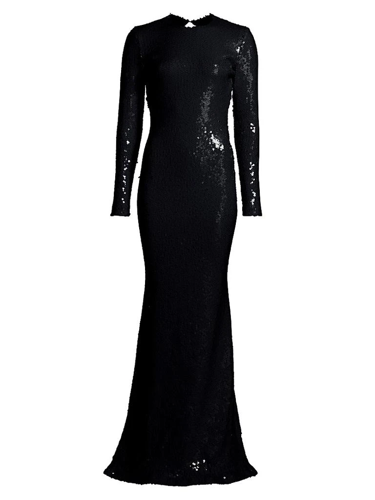 Sergio Hudson Sequin Open-Back Trumpet Gown 1
