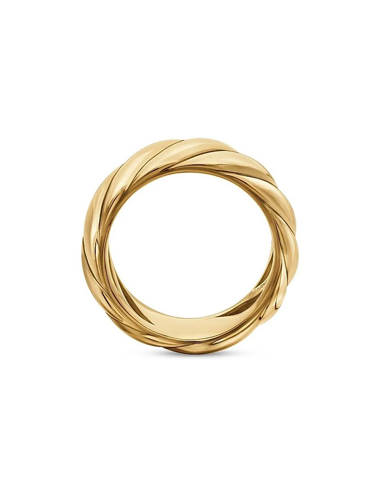 David Yurman Sculpted Cable Band Ring In 18K Yellow Gold 5