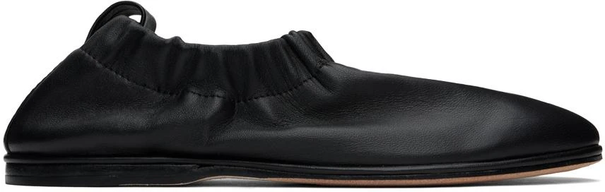 LAUREN MANOOGIAN Black Banded Ballerina Flats 1