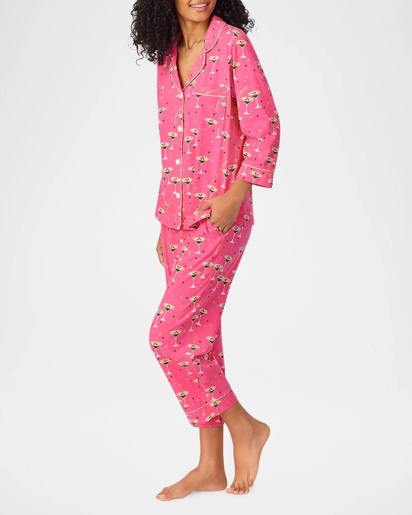 BedHead Pajamas Cropped Organic Cotton Jersey Pajama Set 4