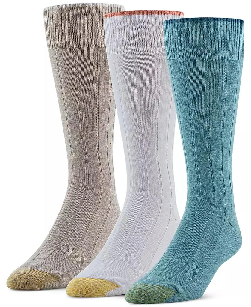 Gold Toe Men's Hampton Embroidered Crew Socks- 3-pack 1